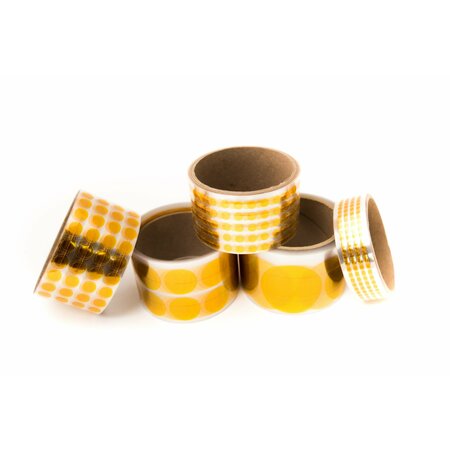 Bertech High Temperature Polyimide Masking Discs, 1/2 In. Diameter, Amber, 2000 Discs/Roll PPD-1/2